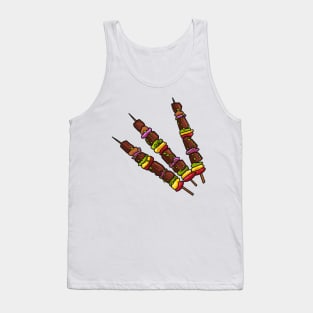 Kebab or kabob cartoon illustration Tank Top